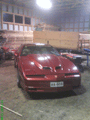 Auto ensimm�isi� talvis�il�j� sed�n vajassa Huissilla.